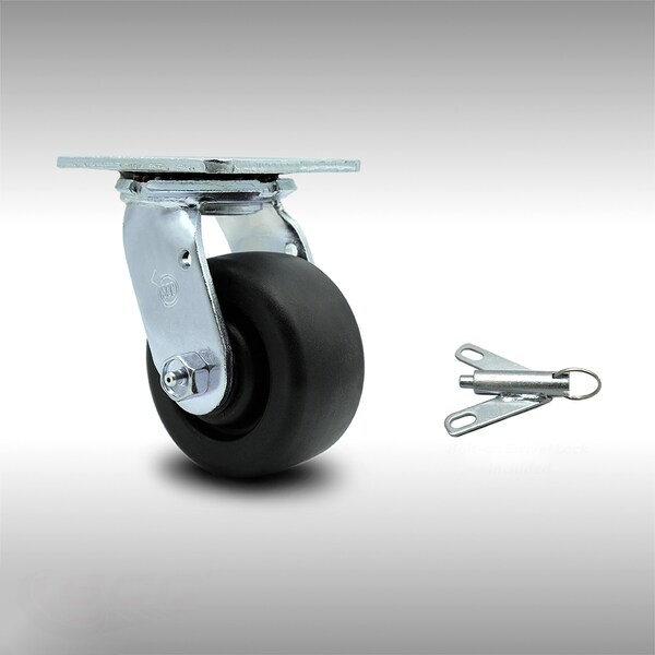 4 Inch SS Polyolefin Swivel Caster with Ball Bearing and Swivel Lock SCC